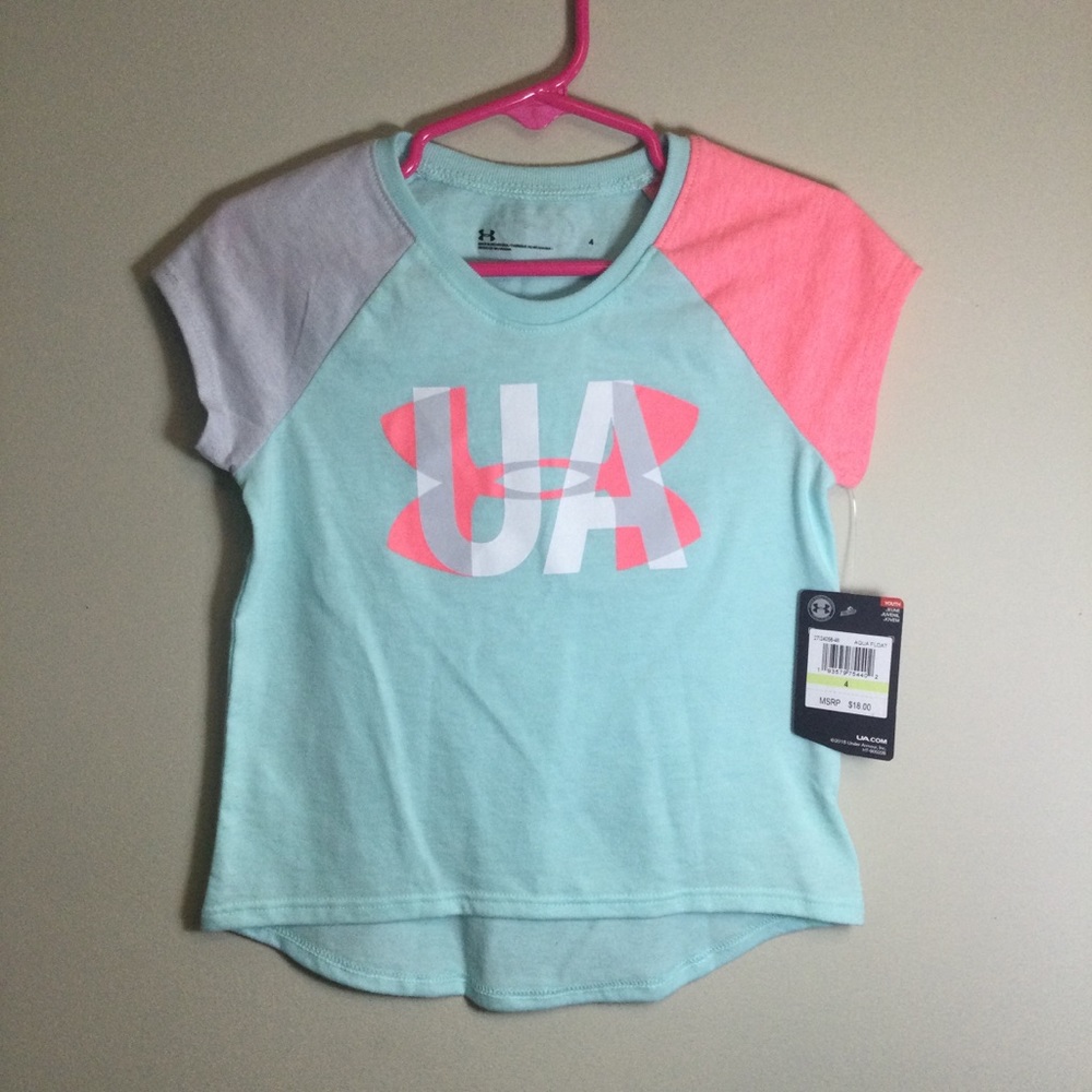 NWT girls blue Under Armour shirt.